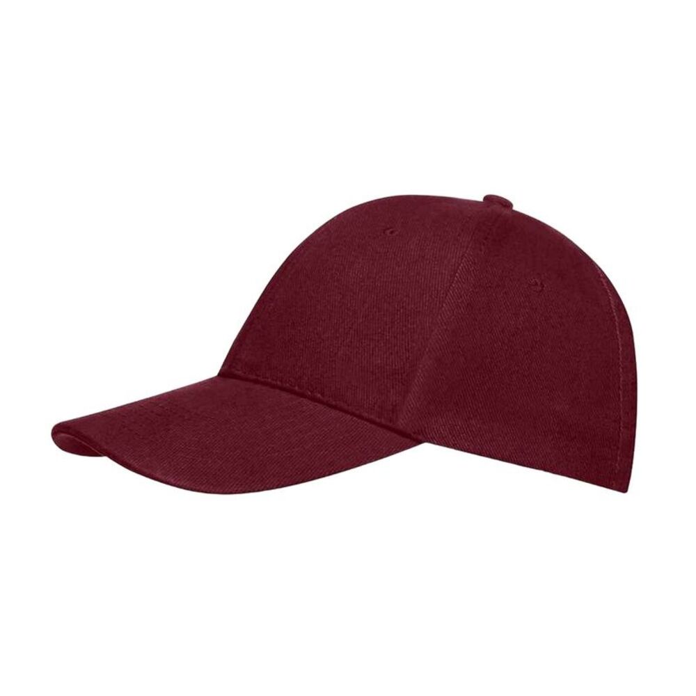 SOLS Unisex Buffalo 6 Panel Baseball Cap / Burgundy